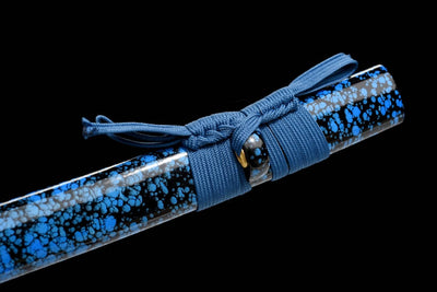 Chie 知恵 Katana – Blue Blade, Manganese Steel, Blue Saya – view 8