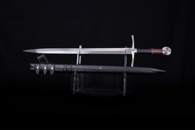 Black Hawthorn Bastard Sword – Spring Steel, Grey Blade – view 1