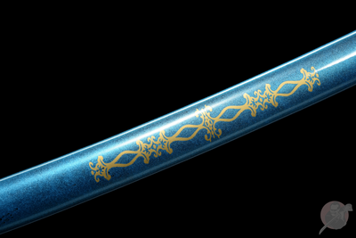 Yonaguni 与那国 Katana — T10 Steel, Light Blue Saya – view 16
