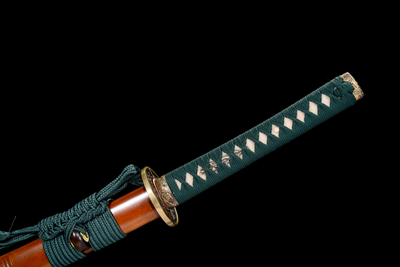 Orochi 大蛇 Katana – T10 Steel, Flame Hamon, Ebony Saya – view 9