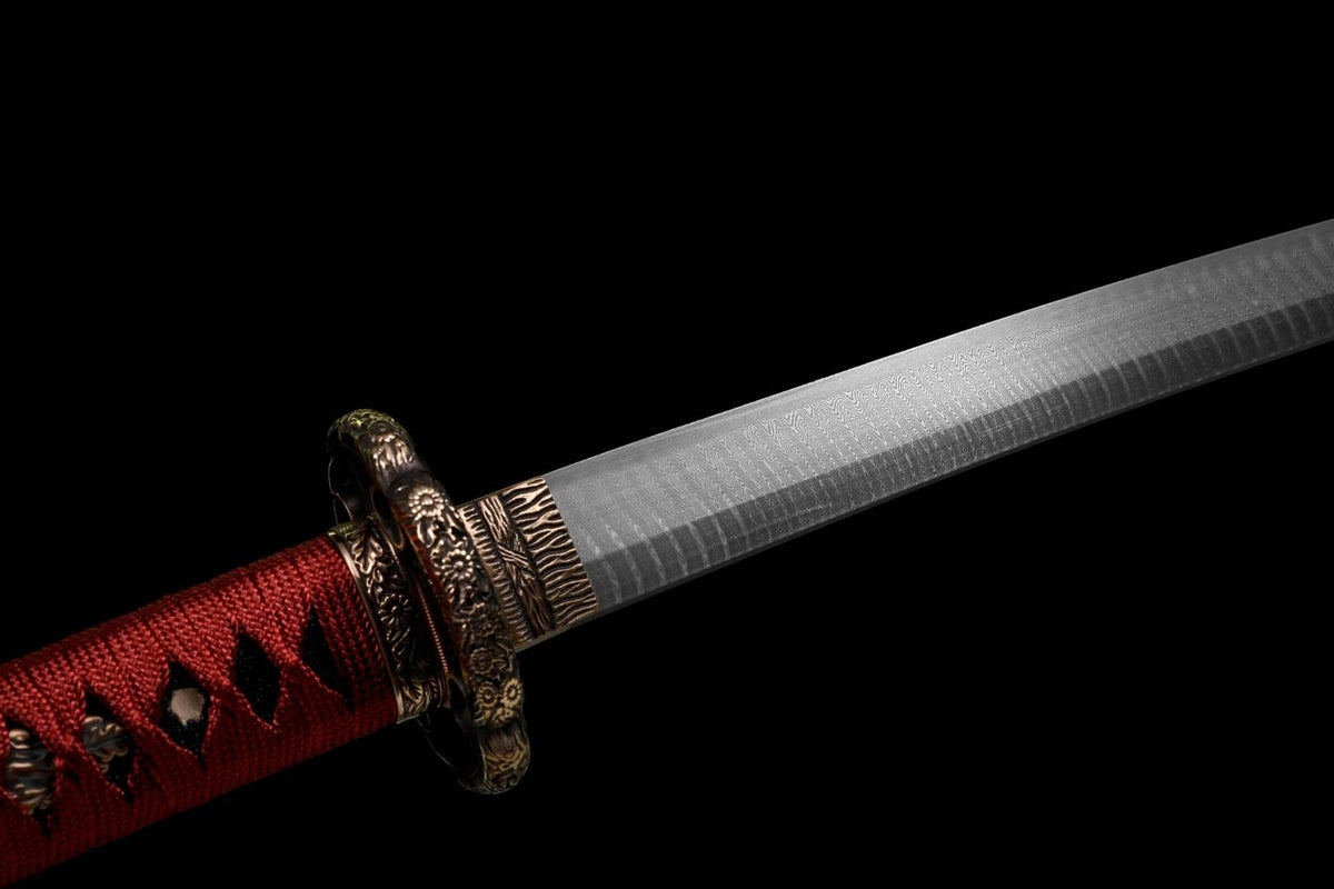 Hideyoshi 秀吉 Katana – Damascus Steel, Toyotomi Saya – view 8