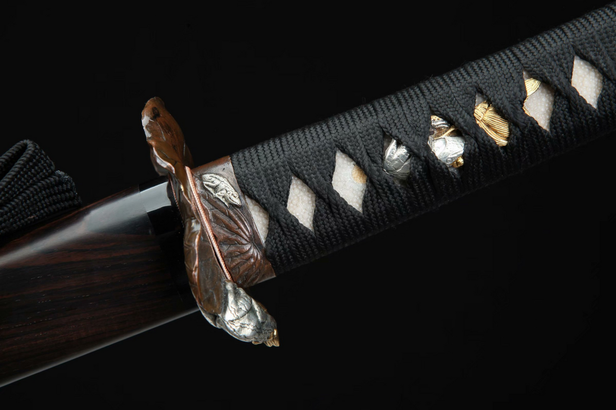 Numachi 沼地 Katana — Damascus Steel, Ebony Saya – view 8