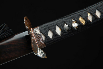 Numachi 沼地 Katana — Damascus Steel, Ebony Saya – view 8