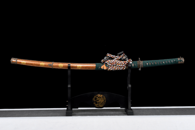 Toyotomi 豊臣氏 Katana – T10 Steel, Hamon & Bo-hi, Clan Motif Saya – view 3