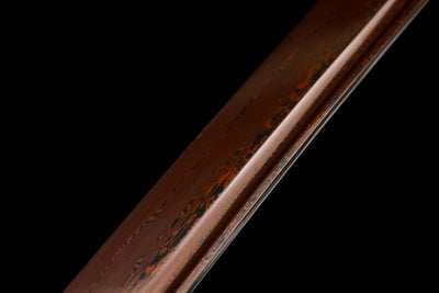 Eien Katana 永遠 – Red Damascus Steel with Bo-hi, Copper Tsuba – view 8