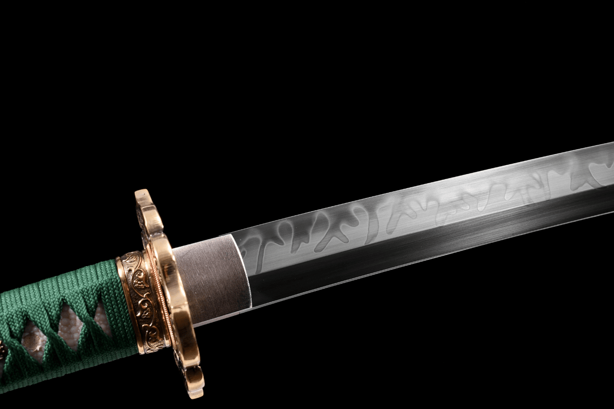 Emerarudo エメラルド Katana, T10 Steel, Claw Hamon – view 9