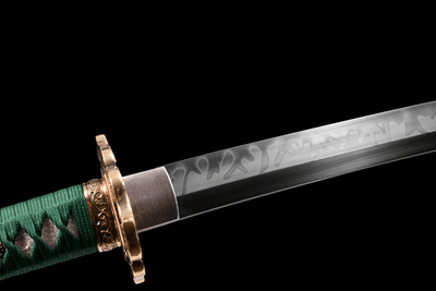 Emerarudo エメラルド Katana, T10 Steel, Claw Hamon – view 9