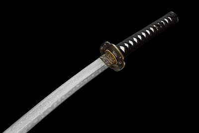 Shokubutsu 植物 Katana – Damascus Steel, Ebony Saya – view 8