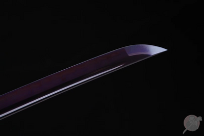 Suhama Giri 家紋 Katana – 1095 Steel, Purple Blade – view 2