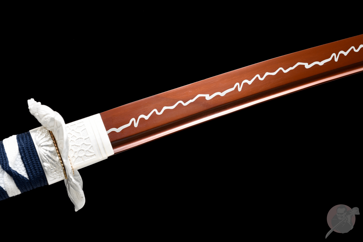 Dairiseki 大理石 Katana, Red Manganese Steel – view 6