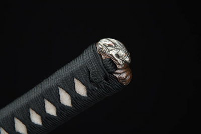 Numachi 沼地 Katana — Damascus Steel, Ebony Saya – view 9