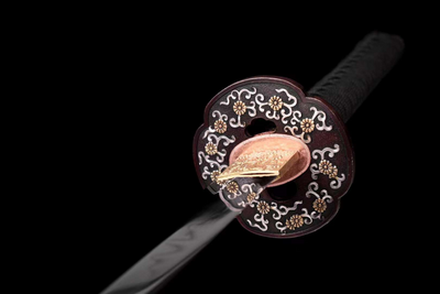 Ikoi 勢い Katana — T10 Steel, Flame Hamon, Ebony Saya – view 8