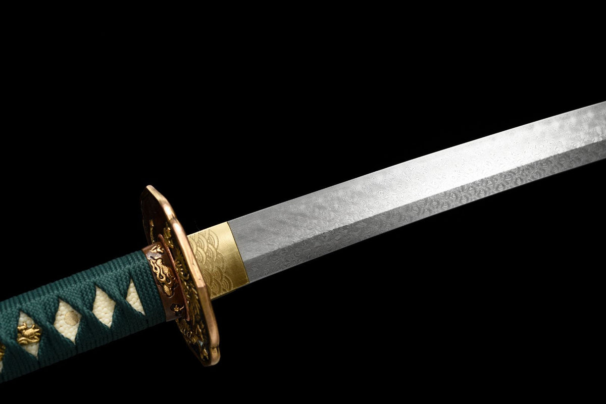 Ozayaka 鮮やか Katana – Damascus Steel, Dragon Saya – view 9