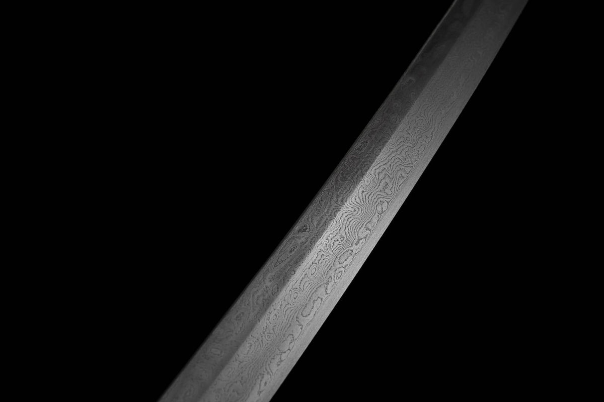 Oda Katana 織田 – T10 Steel, Green Saya with Oda Clan Crest – view 10