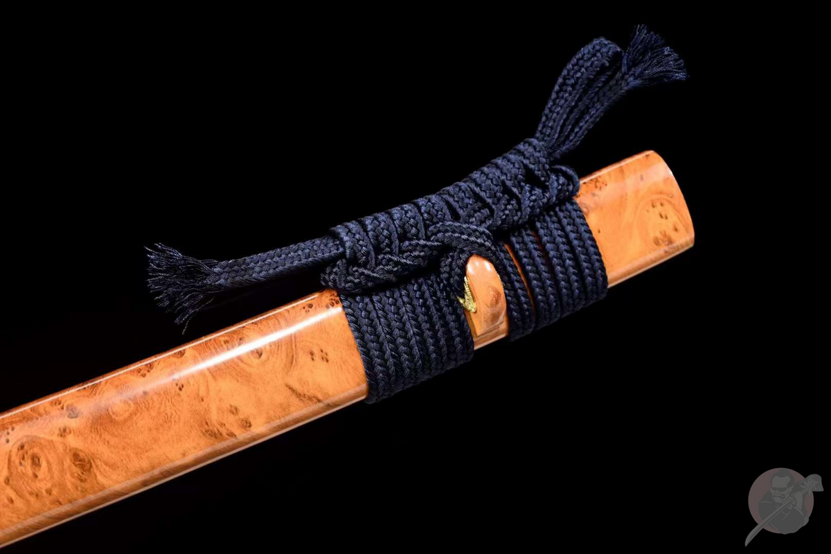 Kasei 火星 Katana – Damascus Steel, Ebony Saya, Zinc Alloy Tsuba – view 10
