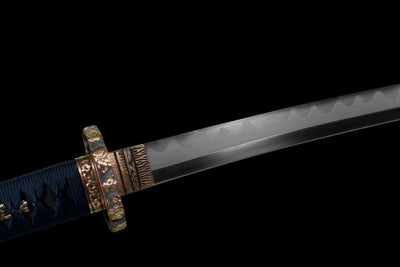 Saku Katana 咲く – Damascus Steel, Mirror Polish, Tachi Mounting – view 10