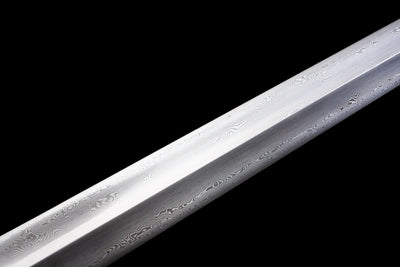 Crimson Lion Longsword — Damascus Steel, Crimson Scabbard – view 12