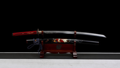 Katana Emaki 絵巻 – T10 Steel, Hand-painted Black Saya – view 1