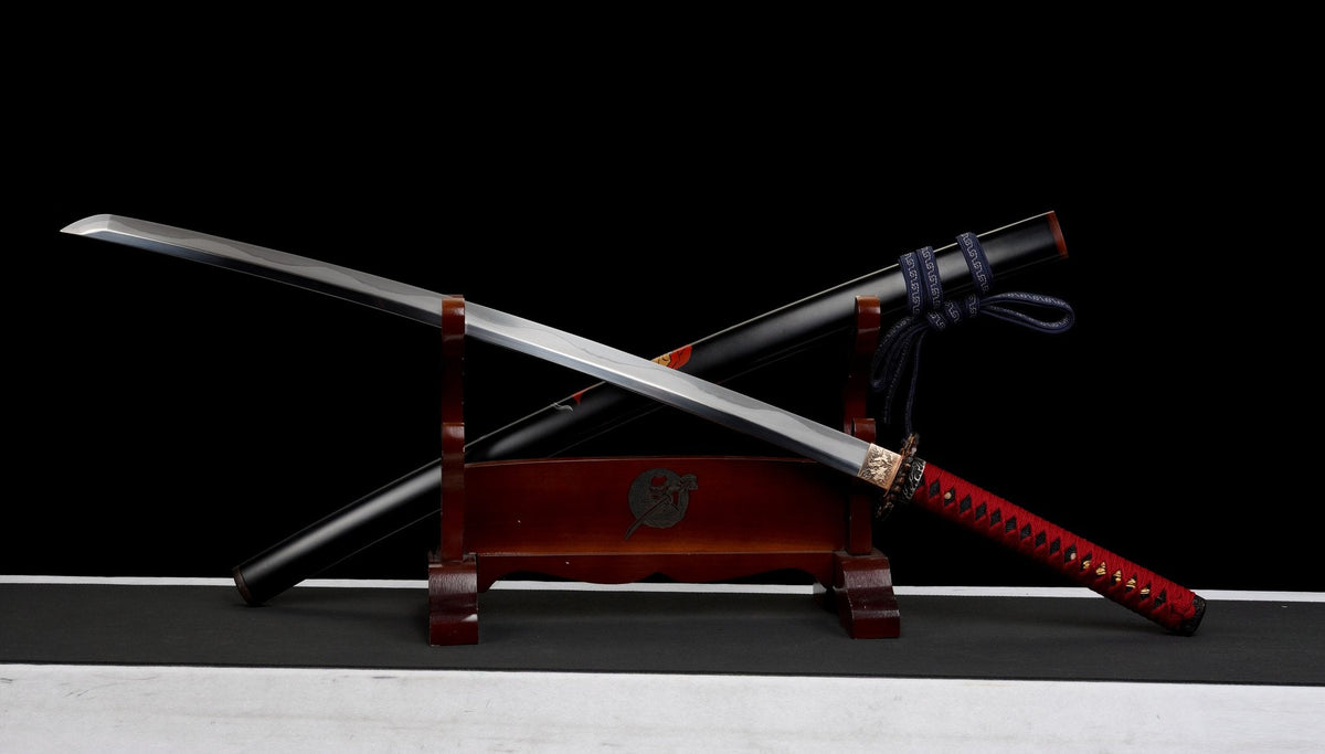 Katana Emaki 絵巻 – T10 Steel, Hand-painted Black Saya – view 2