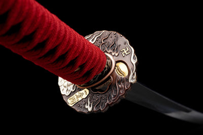 Katana Emaki 絵巻 – T10 Steel, Hand-painted Black Saya – view 14