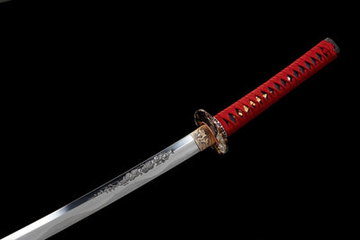 Katana Emaki 絵巻 – T10 Steel, Hand-painted Black Saya – view 7
