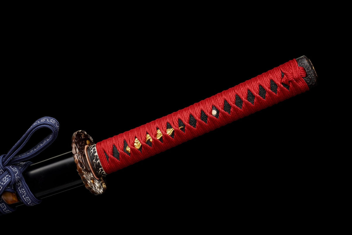 Katana Emaki 絵巻 – T10 Steel, Hand-painted Black Saya – view 16