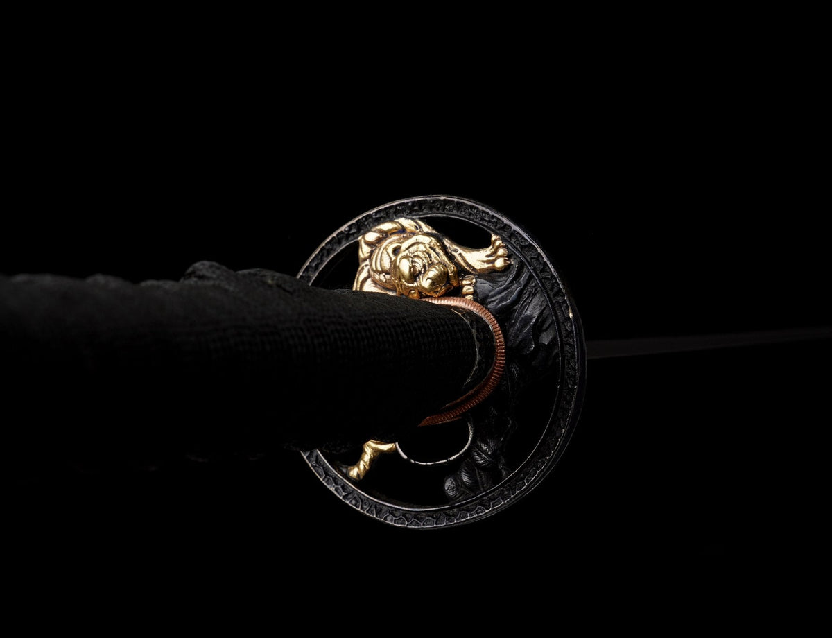Kohaku Katana 琥珀 – Tamahagane Steel, Amber Landscape Saya – view 12