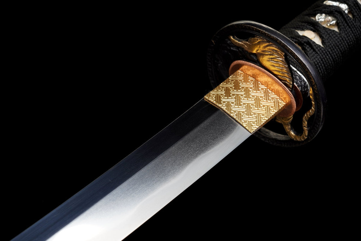 Kohaku Katana 琥珀 – Tamahagane Steel, Amber Landscape Saya – view 19