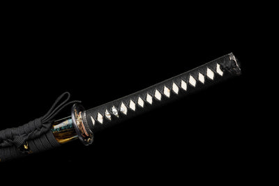 Kohaku Katana 琥珀 – Tamahagane Steel, Amber Landscape Saya – view 20