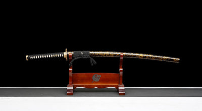 Akagane 赤銅 Katana — Copper-Rose Damascus Steel – view 4