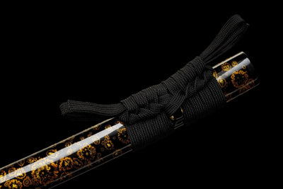 Akagane 赤銅 Katana — Copper-Rose Damascus Steel – view 7