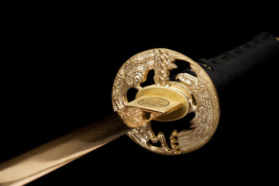 Akagane 赤銅 Katana — Copper-Rose Damascus Steel – view 9