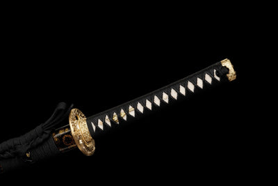Akagane 赤銅 Katana — Copper-Rose Damascus Steel – view 11