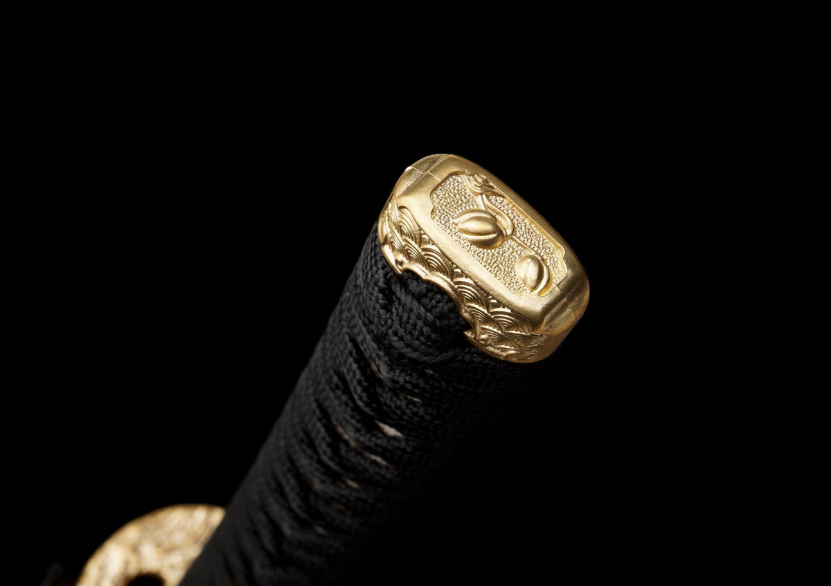 Akagane 赤銅 Katana — Copper-Rose Damascus Steel – view 12