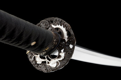 Kurenai no Kaze 紅の風刀 Katana – Crimson Wind, Hand-Forged Damascus – view 7