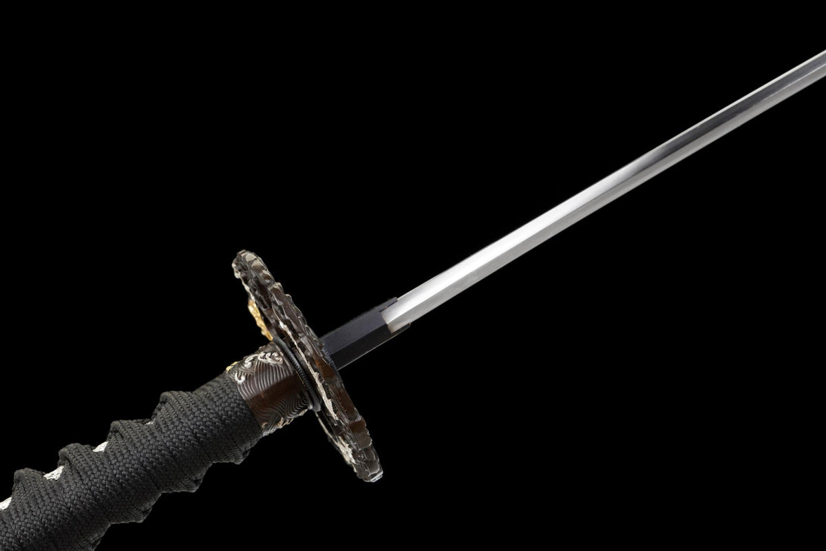 Kurenai no Kaze 紅の風刀 Katana – Crimson Wind, Hand-Forged Damascus – view 8