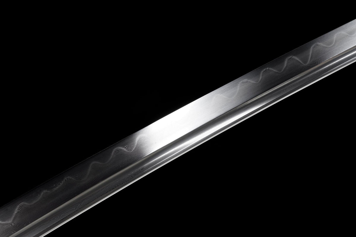 Kurenai no Kaze 紅の風刀 Katana – Crimson Wind, Hand-Forged Damascus – view 9