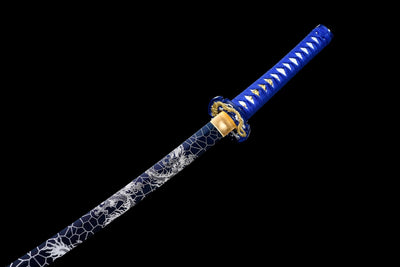 Hyōretsu Sōryū 氷裂蒼竜 Katana – Blue Cracked-Ice Blade, Dragon – view 8