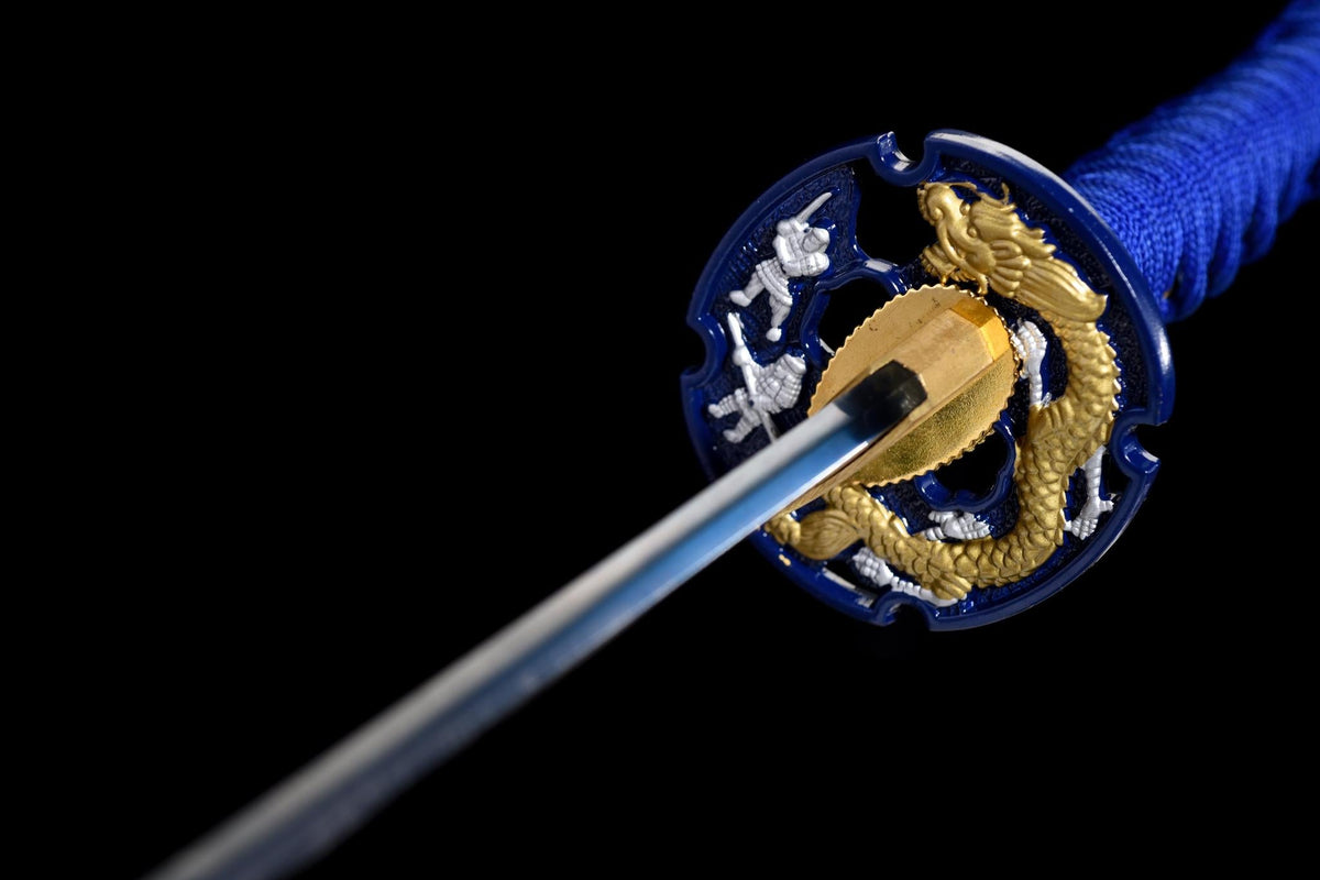 Hyōretsu Sōryū 氷裂蒼竜 Katana – Blue Cracked-Ice Blade, Dragon – view 10