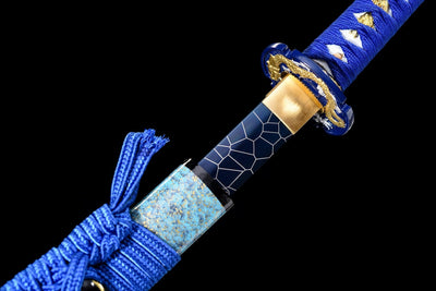 Hyōretsu Sōryū 氷裂蒼竜 Katana – Blue Cracked-Ice Blade, Dragon – view 11