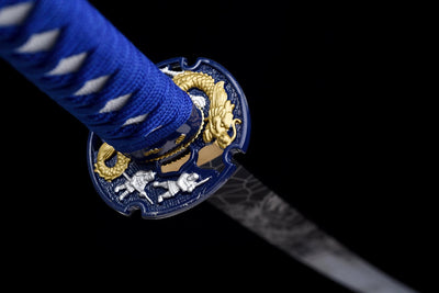 Hyōretsu Sōryū 氷裂蒼竜 Katana – Blue Cracked-Ice Blade, Dragon – view 12