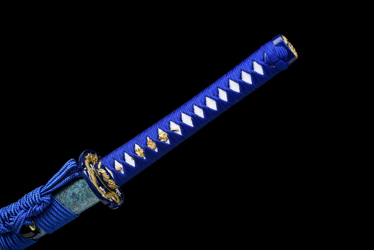 Hyōretsu Sōryū 氷裂蒼竜 Katana – Blue Cracked-Ice Blade, Dragon – view 15