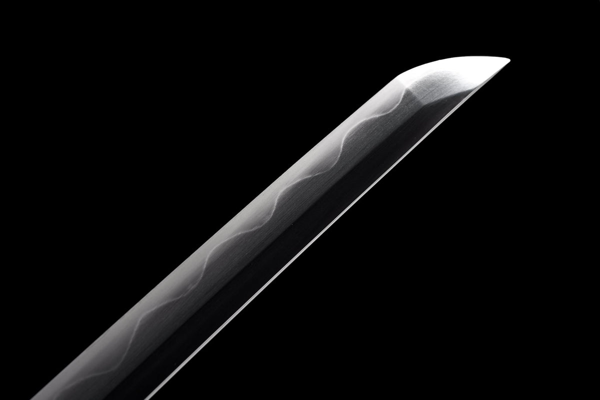 Katana Arashi-kage 嵐影の刀 – Damascus Steel, Mirror Polish – view 5