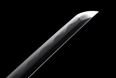 Katana Arashi-kage 嵐影の刀 – Damascus Steel, Mirror Polish – view 5
