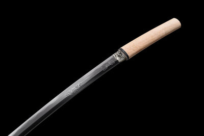 Katana Arashi-kage 嵐影の刀 – Damascus Steel, Mirror Polish – view 9