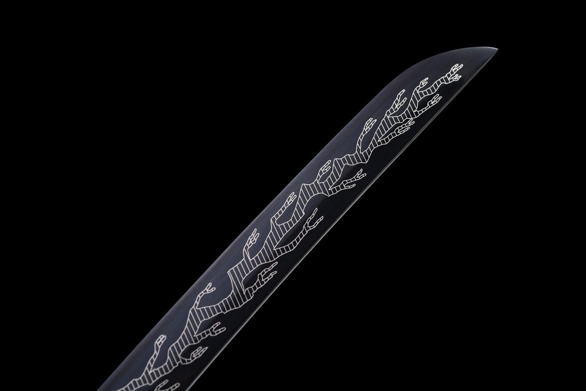Hakuryū-tō 白龍刀 Katana — 1060 Steel, White Dragon – view 5