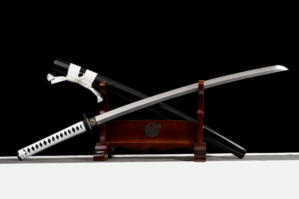 Shirasagi 白鷺の刀 Katana, Folded Damascus Steel – view 3