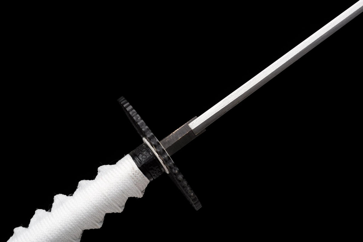 Shirasagi 白鷺の刀 Katana, Folded Damascus Steel – view 9