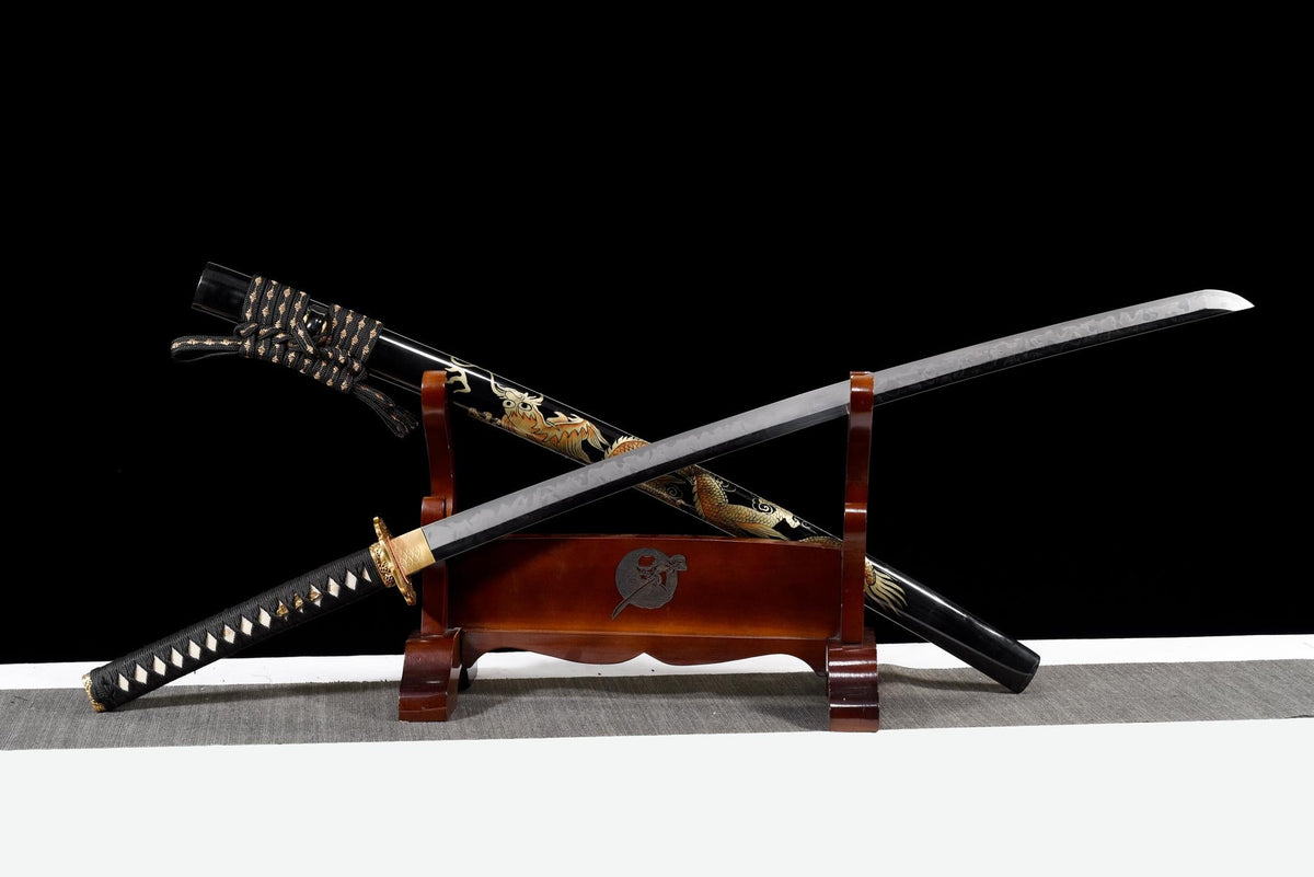 Ryūō 龍皇刀 Katana – T10 Honyaki, Hitatsura Hamon, Dragon Saya – view 3