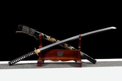 Ryūō 龍皇刀 Katana – T10 Honyaki, Hitatsura Hamon, Dragon Saya – view 3